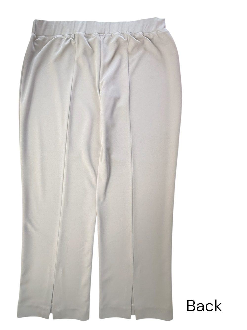 Ming Wang Womens Pull On Pants Taupe Straight Leg Elastic Waist Size XL NWT - Picture 6 of 12